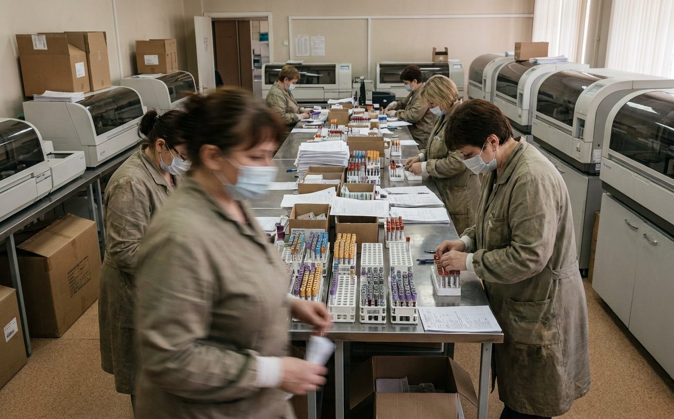 Лабораторія в період пікового навантаження (тимчасове зображення)